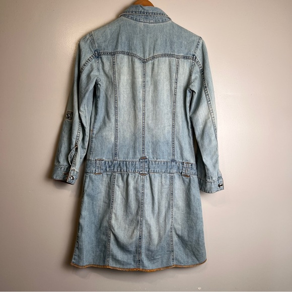 Vintage Joie Denim Button-Up 100% Cotton Dress Size 2, EUC - Picture 4 of 10